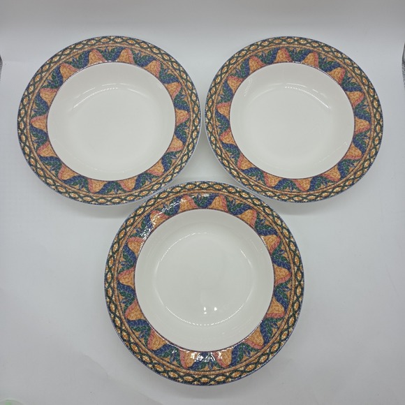 Mikasa Other - Lot Of 3 Mikasa Sao Paulo Soup Bowls Fine China Ultima+ Super Strong 9.5" HK700